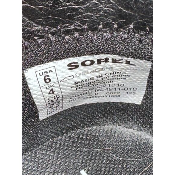 Sorel Out N About Slip On Wedge Bootie Size 6 Black Waterproof Suede Ankle Boots - Picture 8 of 8
